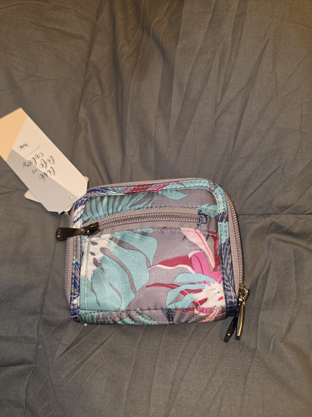 Lug Splits Compact Wallet In Botanical Multi - Picture 3 of 8